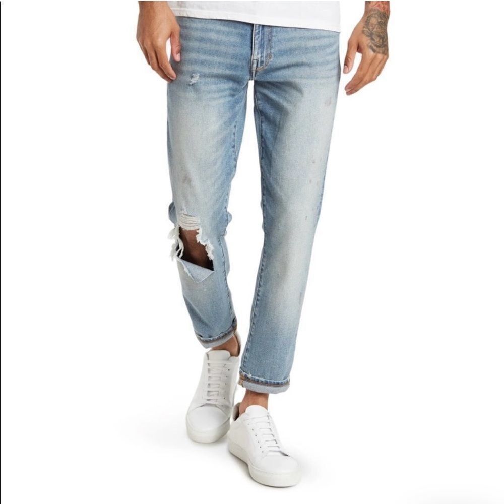 Joe's Jeans Men's The Dean Kinetic Slim Tapered Distressed Jeans Size 30 x 32